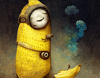 minion dreaming about banana