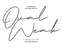 Ovalweak Signature Script Font