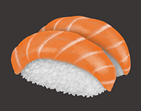 Nigiri Sushi Illustration for a Tote-bag — にぎりすし