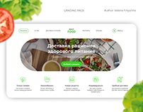 Landing page for a healthy food delivery company