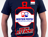 T-shirt design for Mister Pepsi Kediri Indonesia