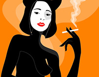 Cat Woman Smoking Halloween Costume