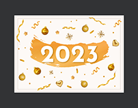 2023 New Year Design PSD file download