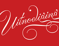 "Uitnodiging" lettering with "Krulletters"