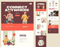 Agency Website design with illustration