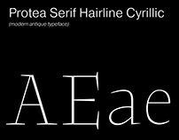 Protea Serif Hairline Typeface