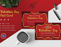 Valentines Day Postcard Design