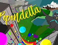 POPONDETTA BACKGROUNDS AND CHARACTER DESIGN 2018