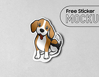 Best Free Sticker Mockup PSD