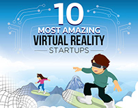 Futuristic infographic about VIRTUAL REALITY startups