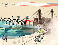 TOUR DE FRANCE cycling collages