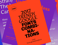 2017 Trendy Google Fonts Combinations