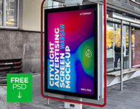 Free Warsaw Outdoor Citylight Ad Screen Mock-Up 7 v1