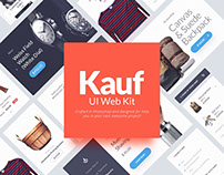 Kauf: Free web UI kit for Photoshop