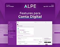 ALPE | Features para Conta Digital | UX/UI Design