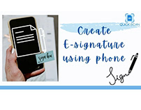 Create E-signature on phone using QuickScan app