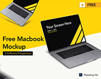 Free Macbook Mockup PSD