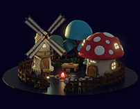 Mushroom House 3D Modelling