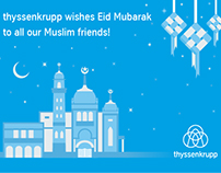 Thyssenkrupp Hari Raya greetings postcards