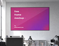 Free Office Interior With Horizontal Frame Mockup 2018