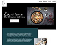 The Restaurant Webpage Mockup