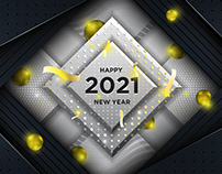 Luxury 2021 Background Design with Golden Ball!