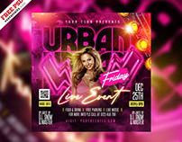Free PSD | Urban Night Club Party Instagram Post PSD