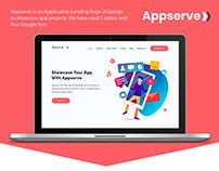 App Landing Page UI Design - Appserve
