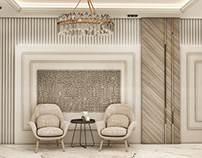 Villa interior new classic Islamic reception render