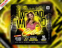 Free PSD | After work Saturday Party Instagram Post PSD
