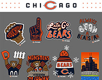Illustrated GIFS for The Chicago Bears & PNC