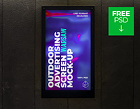 Free Warsaw Outdoor Citylight Ad Screen Mock-Up 1 v1