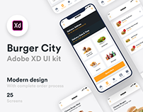 Burger City - Adobe XD UI kit