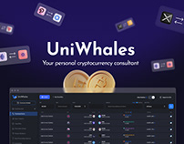 UniWhales — Cryptocurrency Dashboard — UX/UI Design