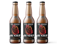 Buster Beer Bottle Label Design