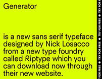 Generator Free Typeface