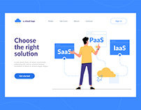 SAAS Company Hero Illustrations and Features Icons
