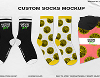 Custom Socks Mockup (1 free)