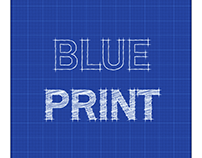 Blue Print Text Effect
