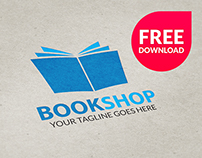 Free Book Shop Logo (.PSD)