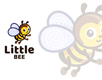 Little Bee Kids Cute Logo Template