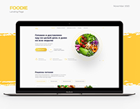 Landing Page for food delivery company Foodie