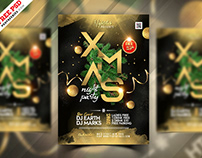 Merry Christmas Event Party Flyer PSD
