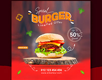 Burger Social Media Banner
