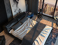 Bedroom with NYC view