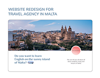 Website redesign for Travel Agency in Malta
