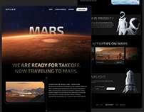 Mars Flight Booking Landing Page Concept