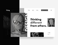 Header Design : Thinking Different