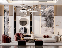Luxury living room design in kSA