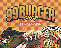 99 Burger - Sticker Pack